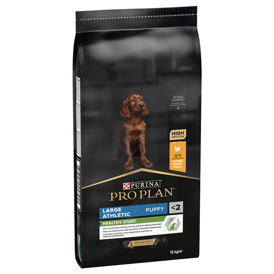10 kg + 2 kg / 12 kg + 2 kg på köpet! 12 kg / 14 kg Pro Plan - Large Athletic Puppy OPTISTART (12 kg)