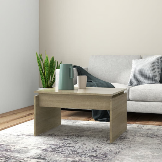 vidaXL Soffbord sonoma-ek 68x50x38 cm konstruerat trä