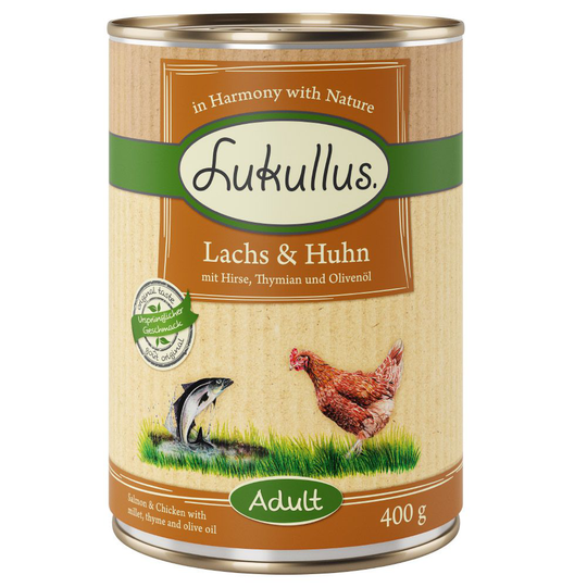 Lukullus Lax & kyckling - 6 x 400 g