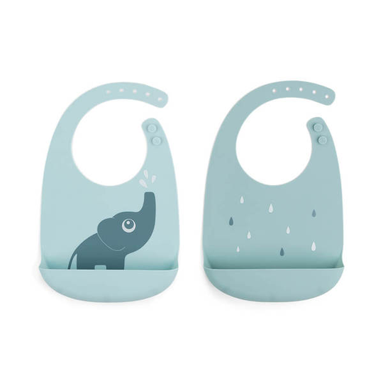 Done by Deer Haklapp Silikon Elphee Blue 2-pack