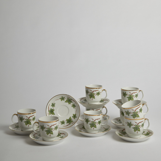 Vintage - SÅLD Koppar med Fat Bavaria 9 st