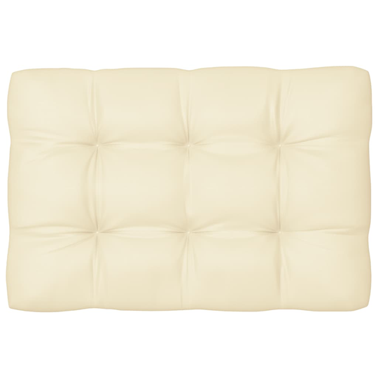 vidaXL Dyna till pallsoffa gräddvit 120x80x10 cm
