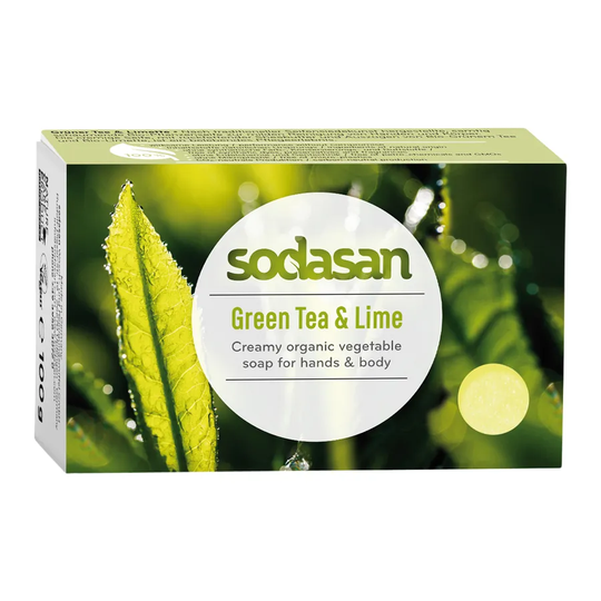 Sodasan Tvål Grönt Te & Lime, 100 g ekologisk