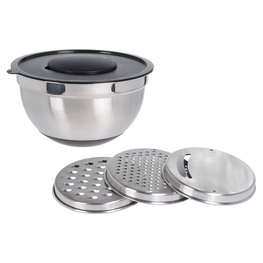 Excellent Houseware Skål och rivjärn 4 delar rostfritt stål