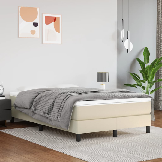 vidaXL Pocketresårmadrass gräddvit 120x200x20 cm konstläder