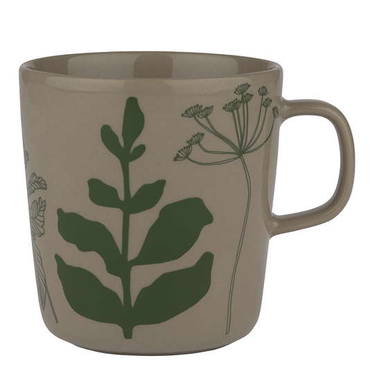 Marimekko - Oiva Elokuun Varjot Mugg 40 cl Beige/Grön