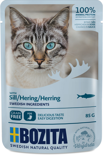 Bozita Bitar i sås med sill 85g