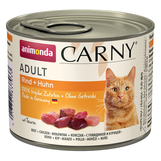 Ekonomipack: Animonda Carny Adult 48 x 200 g - Nötkött & kyckling