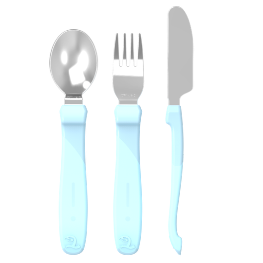 Twistshake Äta Själv-Bestick Stainless Steel 12+m Pastell Blå