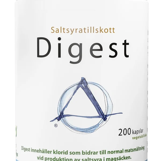 Helhetshälsa Digest saltsyratillskott 200 kapslar