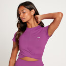 MP Women's Power Short Sleeve Crop Top - Lila - XS