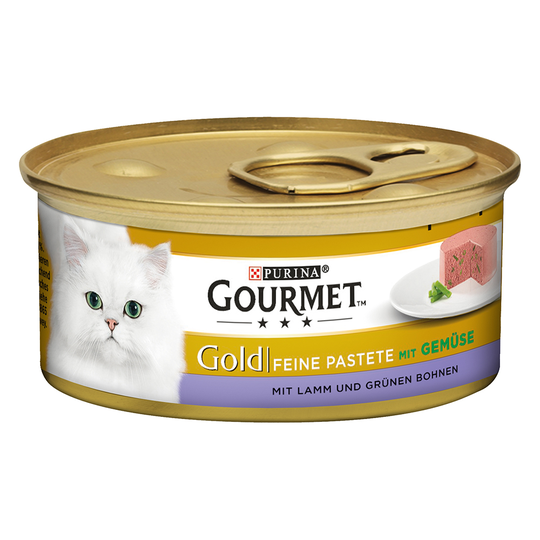 24 + 12 på köpet! 36 x 85 g Gourmet Gold - Fine paté - Lamm & gröna bönor