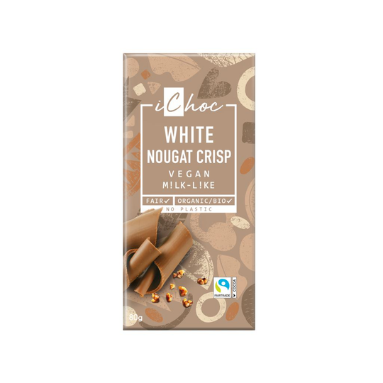 iChoc White Nougat Crisp Vegan 80g