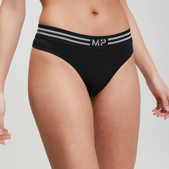 MP Seamless Thong för kvinnor - Svart - XXS