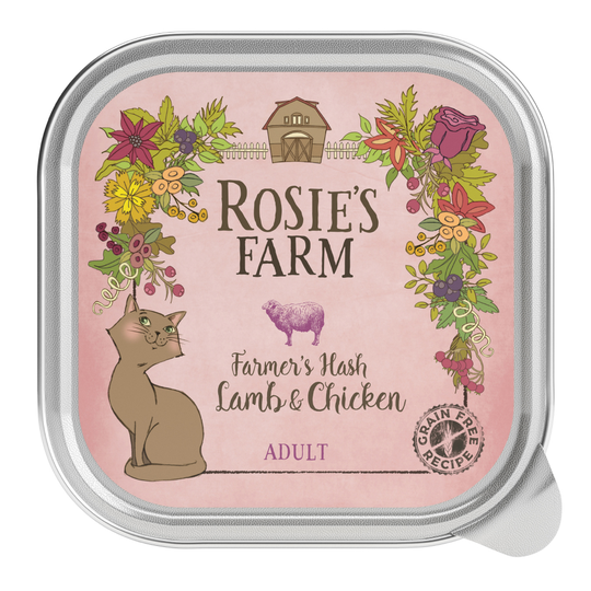 Ekonomipack: Rosie's Farm Adult 32 x 100 g - Lamm & kyckling