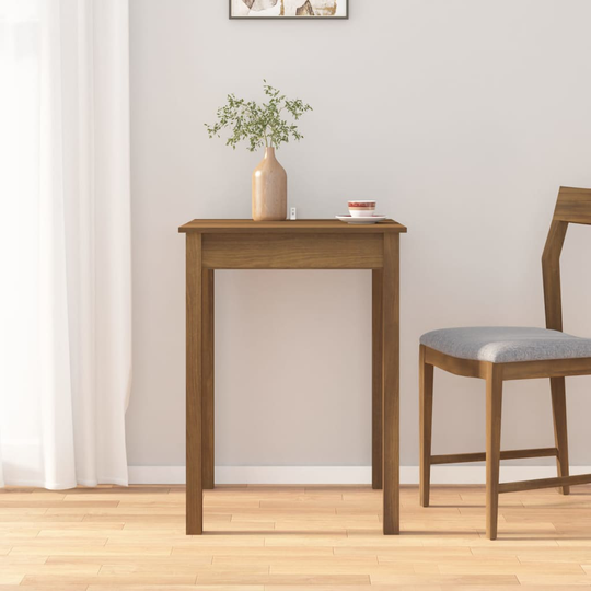 vidaXL Konsolbord honungsbrun 55x55x75 cm massiv furu