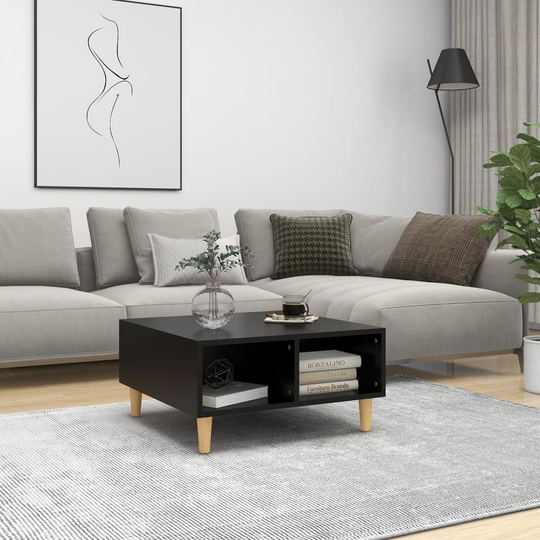 vidaXL Soffbord svart 60x60x30 cm spånskiva