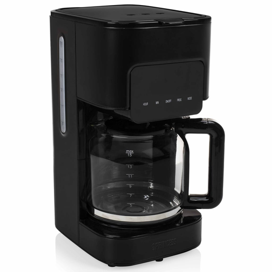 Princess Kaffebryggare Deluxe Black Steel 1,5 L 900W svart