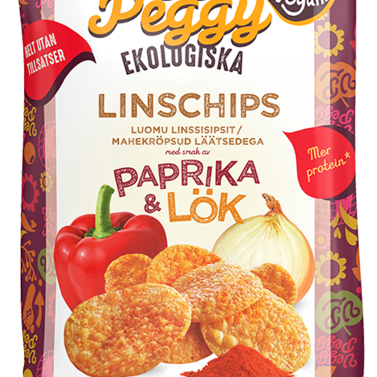 Veggie Peggy Linschips Paprika & Lök 75 g
