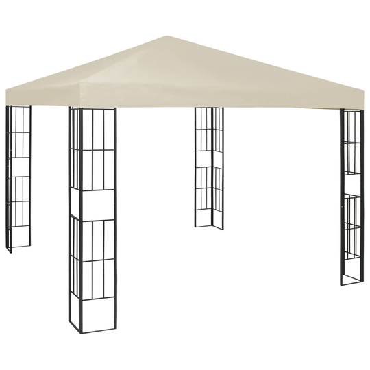 vidaXL Paviljong 3x3 m gräddvit
