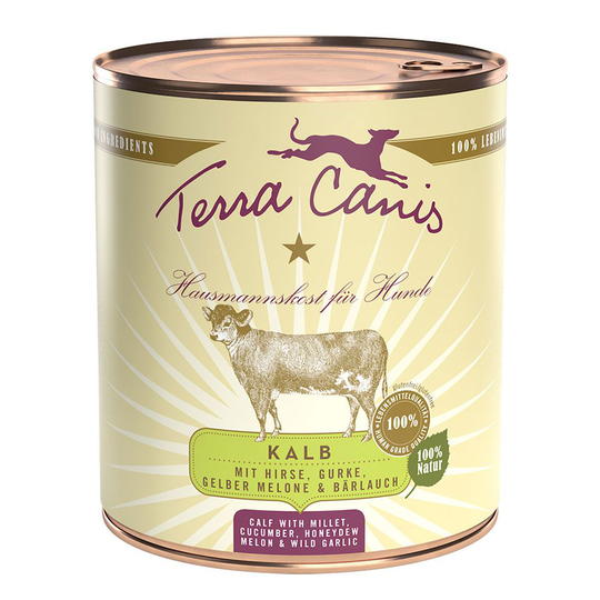 Terra Canis 6 x 800 g Kalv med hirs, gurka, gul melon och ramslök