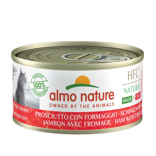 Ekonomipack: Almo Nature HFC Natural Made in Italy 24 x 70 g - Skinka & ost