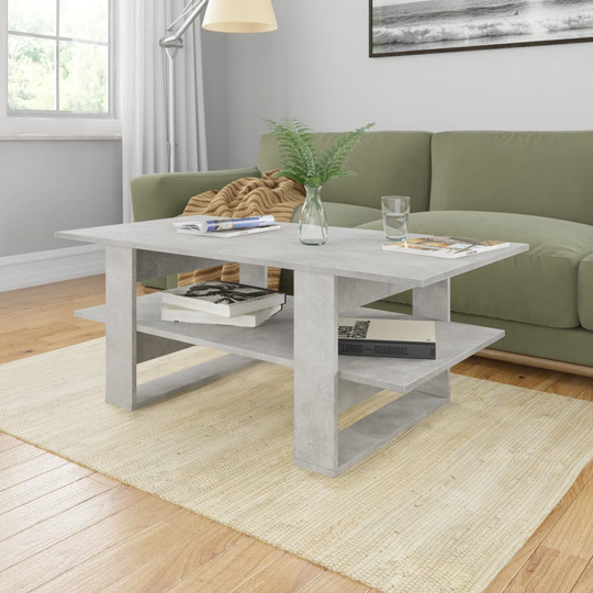 vidaXL Soffbord betonggrå 110x55x42 cm spånskiva