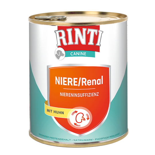 RINTI Canine Renal Kidney Diet Chicken 800 g - Ekonomipack: 24 x 800 g