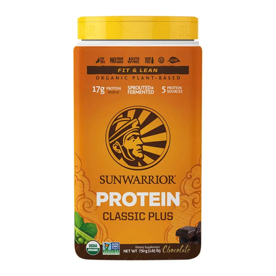 Sunwarrior Protein Classic Plus Choklad, 750 g ekologisk