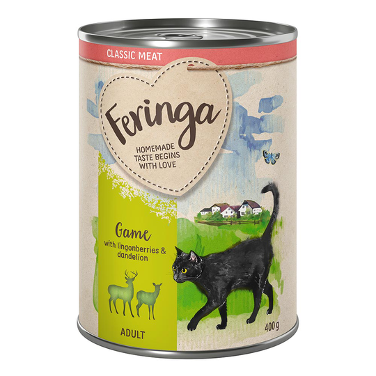 20 + 4 på köpet! 24 x 400 g Feringa Classic Meat Menu - Vilt