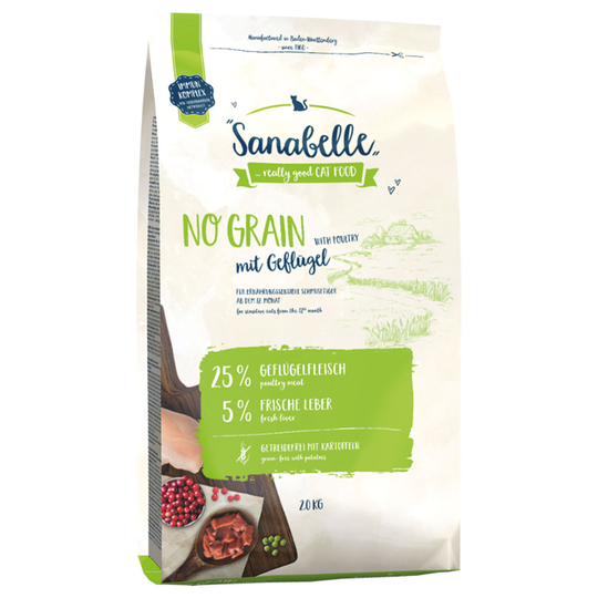 Blandpack: 2 x 2 kg Sanabelle Sensitive Lamb + Sensitive Poultry