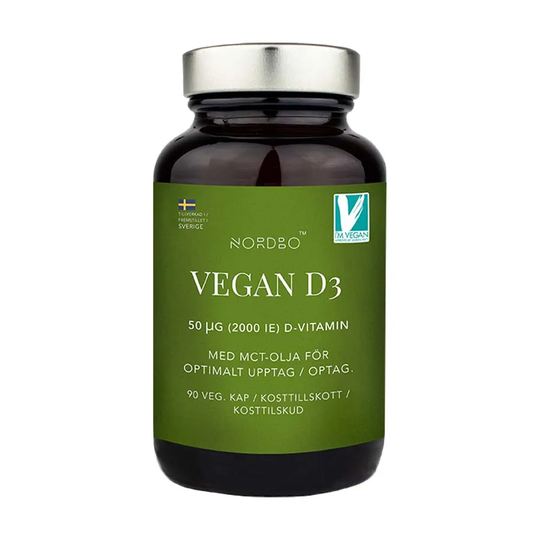 Nordbo Vegan D3, 90 kapslar