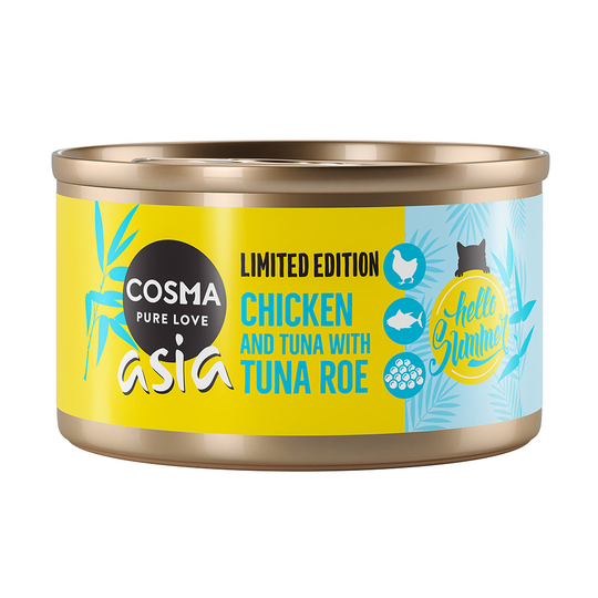 Cosma Asia Summer Edition: Kyckling & tonfisk med tonfiskrom - Ekonomipack: 24 x 85 g