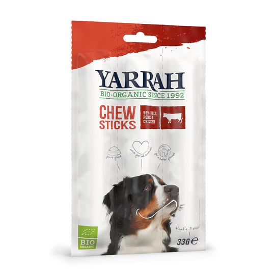 2 x Yarrah Organic hundgodis till sparpris! - 2 x 3 Chew Sticks