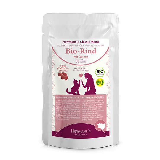 Herrmanns Meny 6 x 85 g - Ekologiskt nötkött med ekologisk quinoa
