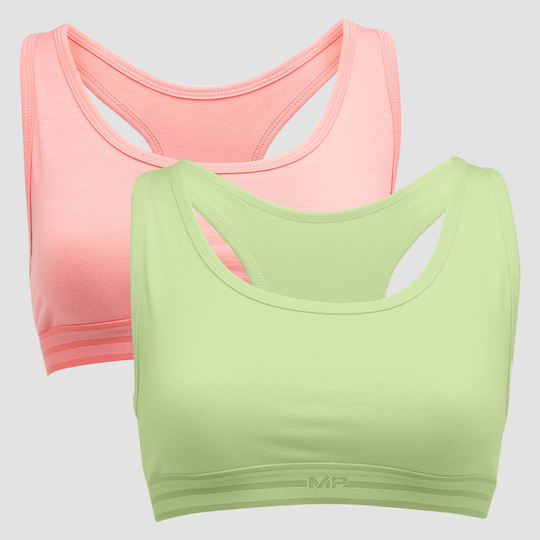 MP Women's Essentials Bralette (2-pack) - Gul/rosa - XXS