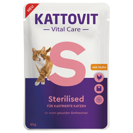 Kattovit Vital Care Sterilised Pouches Chicken - Ekonomipack: 24 x 85 g