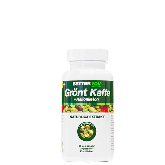 Grönt kaffe + hallonketon, veg. 60 kapslar
