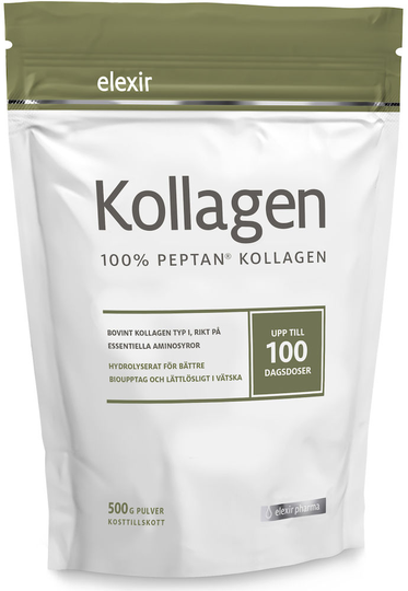 Elexir Pharma 100% Peptan Kollagenpulver 500 g