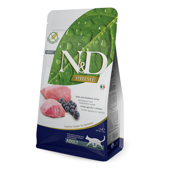 Farmina N&D Cat Grain Free Lamb & Blueberry - Ekonomipack: 2 x 5 kg