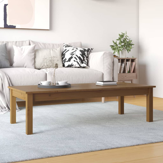 vidaXL Konsolbord honungsbrun 110x50x30 cm massiv furu