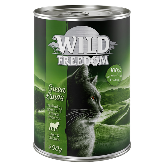 5 + 1 på köpet! Wild Freedom våtfoder 6 x 200 / 400 g - Green Lands - Lamb & Chicken 6 x 400 g