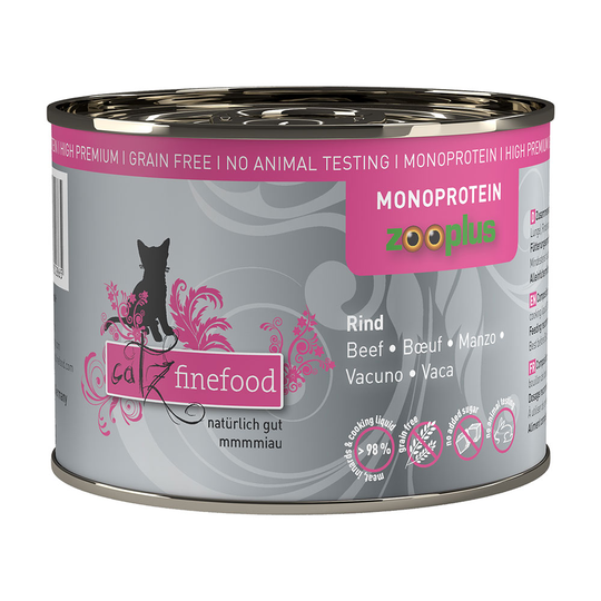 catz finefood Monoprotein zooplus 6 x 200 g - Nötkött