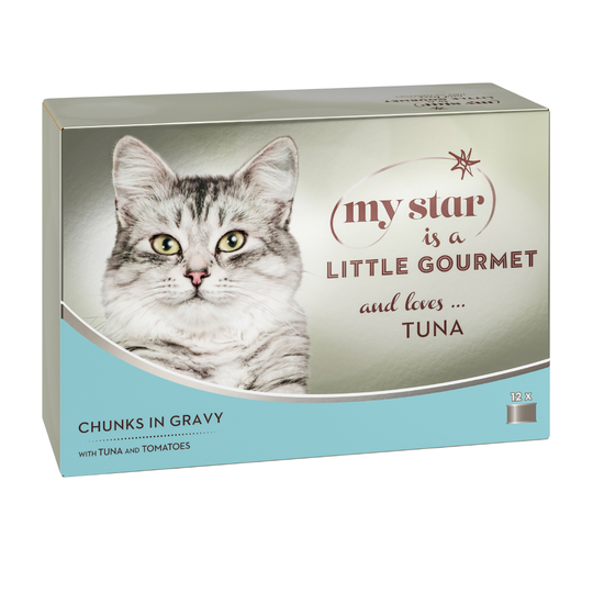 Ekonomipack: My Star Chunks in Sauce Gourmet burk 48 x 85 g - Tuna & Tomat