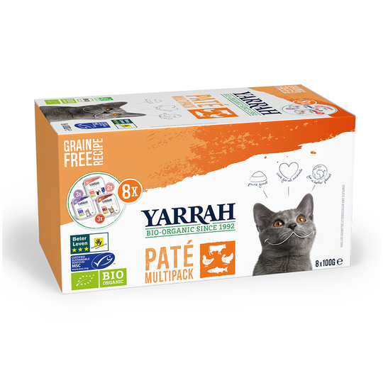 8 x 100 g Yarrah Organic Pate Multipack till sparpris! - Mix (3 sorter)