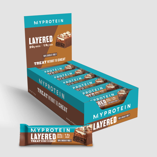 6 Layer Protein Bar - 12 x 60g - Triple Chocolate Fudge - NEW