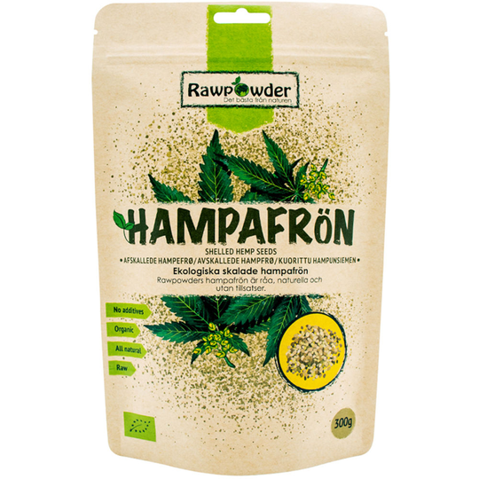 Rawpowder Skalade Hampafrön 300 g