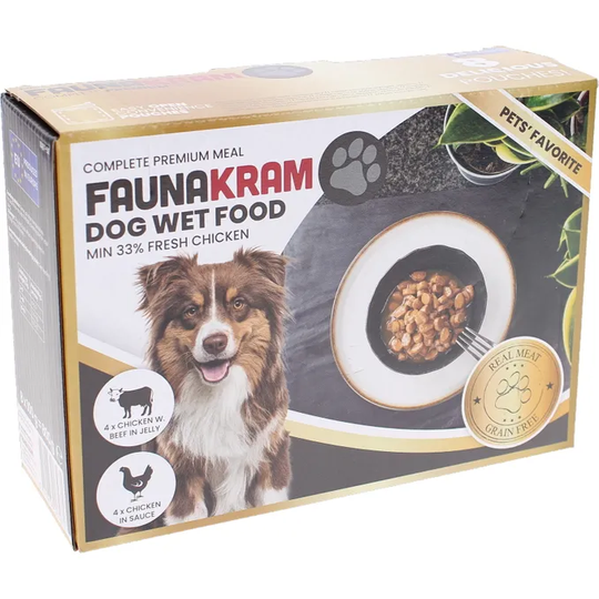Faunakram Hundfoder Kyckling Oxe