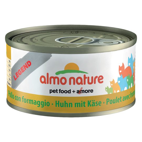Superblandpack: 24 x 70 g Almo Nature Legend och 6 x 70 g Cosma Nature! - Kyckling & ost + Cosma Nature provpack