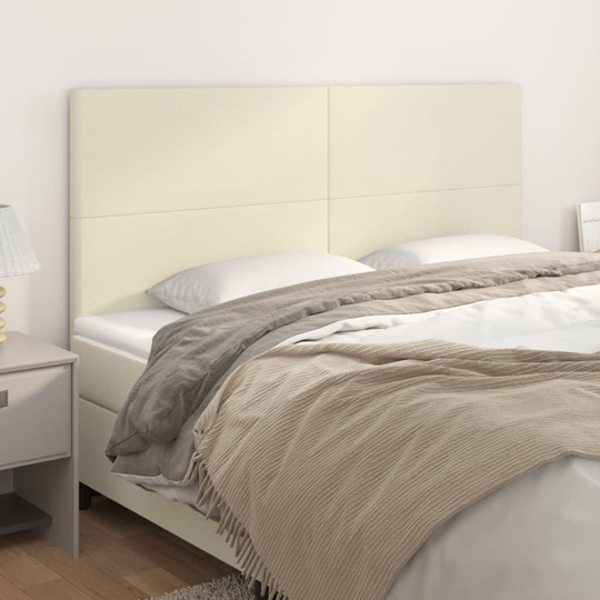 vidaXL Huvudgavlar 4 st gräddvit 80x5x78/88 cm konstläder